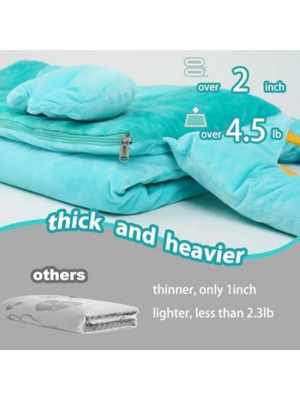 Cozy Kids Sleeping Bag with Pillow - Plush Nap Mat for Travel & Sleepovers 3-12Y